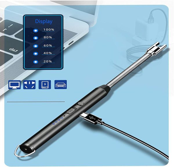 USB Rechargeable Arc Lighter with 360° Flexible Neck. 
